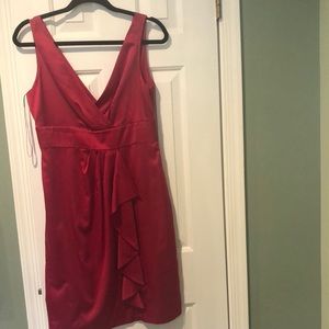 Dark pink satiny banana republic cocktail dress 8